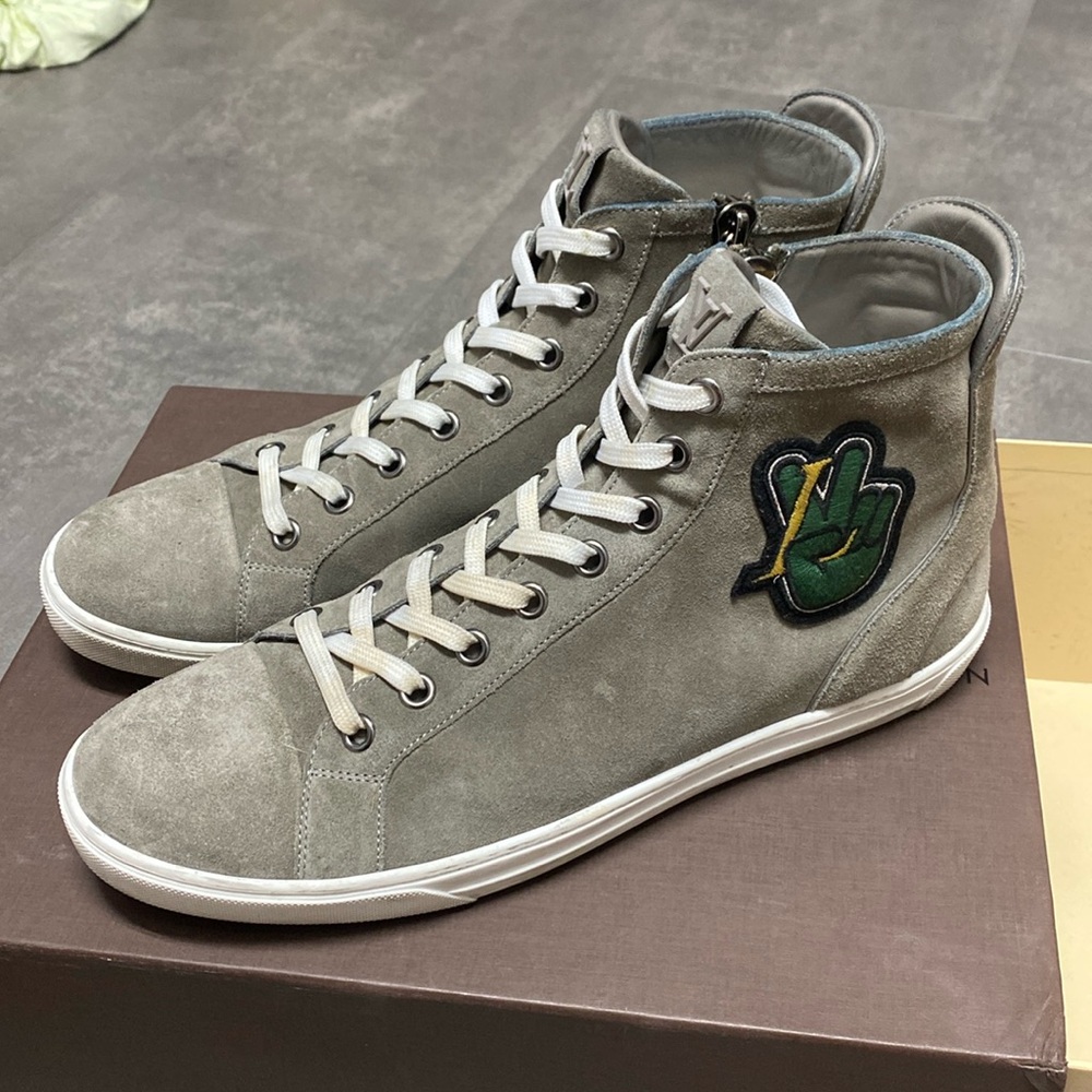 Authentic Louis Vuitton Hightop Suede Sneakers (BoyScout Collection) - Picture 1 of 8